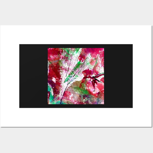 Intuitive Organic Abstract Watercolor in Red Wall Art by GinetteArt